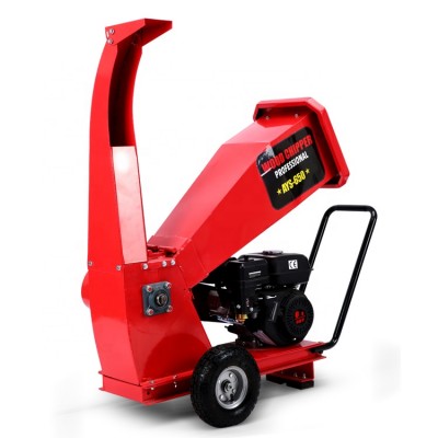 Gasoline wood chipper shredder and gasoline tree branch grinder machine